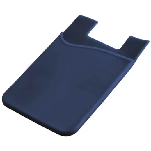 Silicone Cellphone Card Holder Blue Pantone 289C